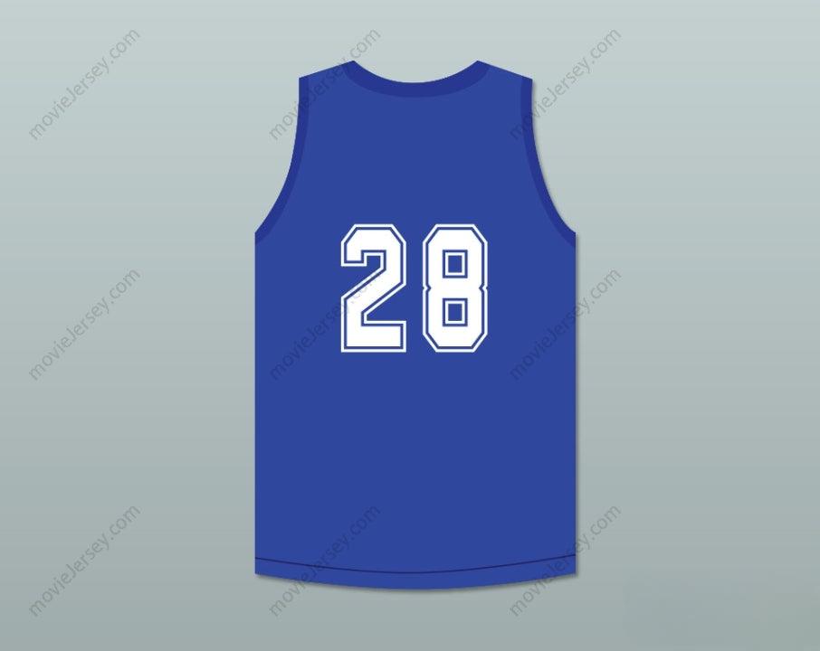 CUSTOM ANY Name Number T.J. 28 CLEAN SWEEP BLUE BASKETBALL JERSEY SLAM DUNK ERNEST Top Stitched S-6XL