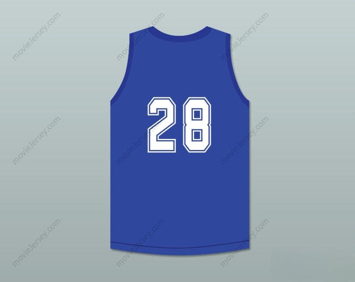 CUSTOM ANY Name Number T.J. 28 CLEAN SWEEP BLUE BASKETBALL JERSEY SLAM DUNK ERNEST Top Stitched S-6XL