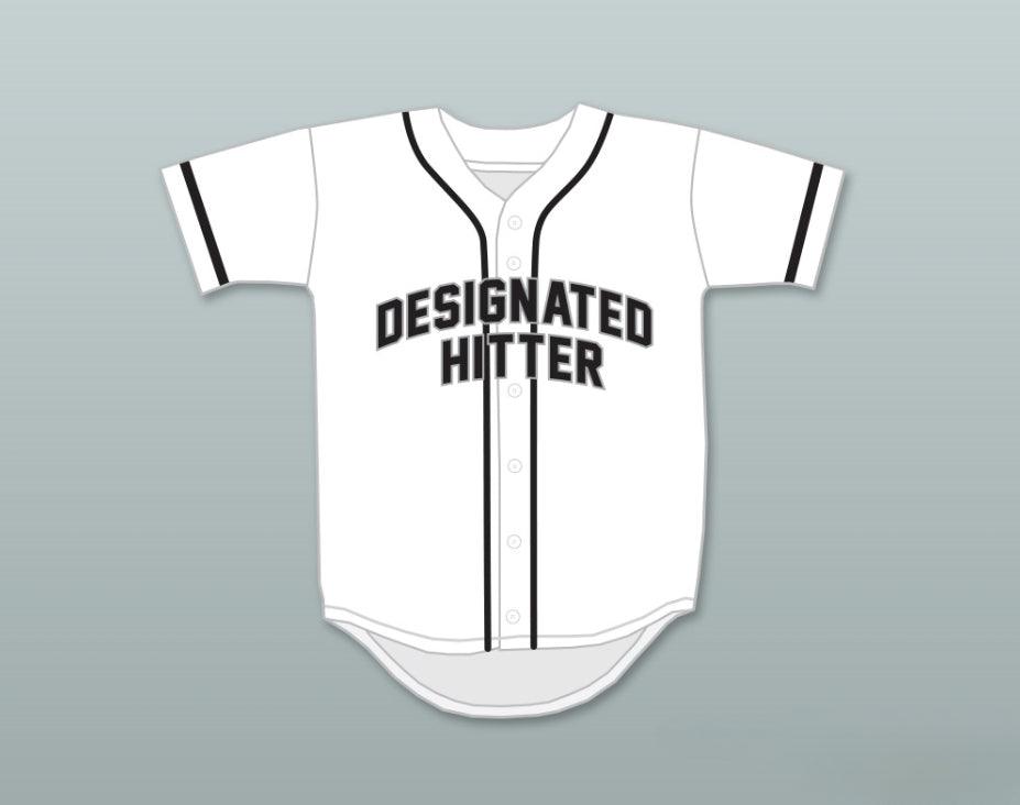 Custom Any Name Number DESIGNATED HITTER 9 WHITE BASEBALL JERSEY Top Stitched S-6XL