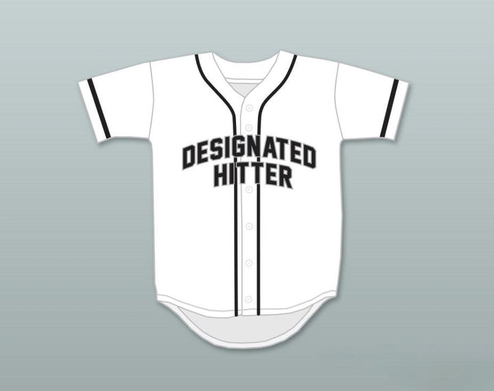 Custom Any Name Number DESIGNATED HITTER 9 WHITE BASEBALL JERSEY Top Stitched S-6XL