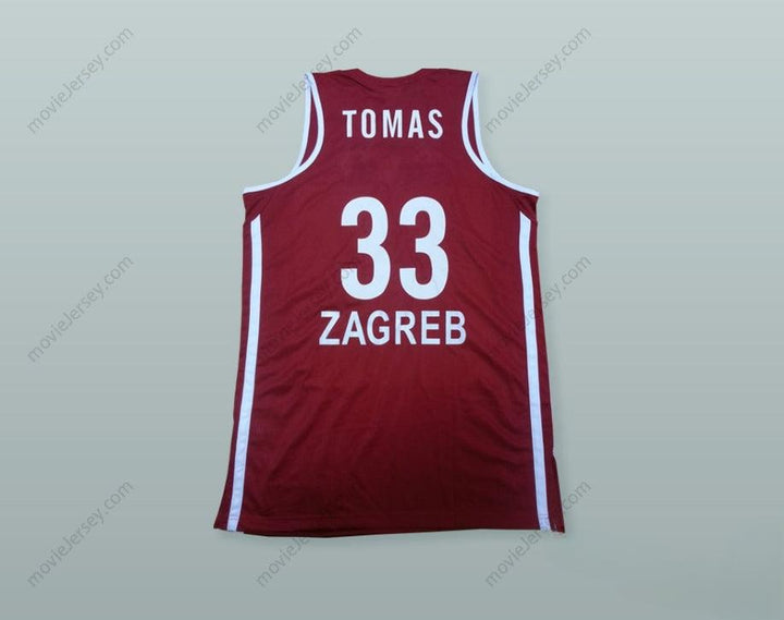 CUSTOM ANY Name Number MARKO TOMAS 33 KK CEDEVITA ZAGREB BASKETBALL JERSEY WITH PATCH Top Stitched S-6XL