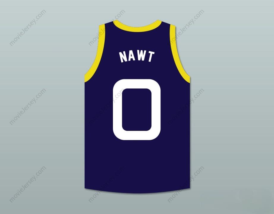 CUSTOM ANY Name Number NAWT 0 MONSTARS DARK BLUE BASKETBALL JERSEY SPACE JAM Top Stitched S-6XL