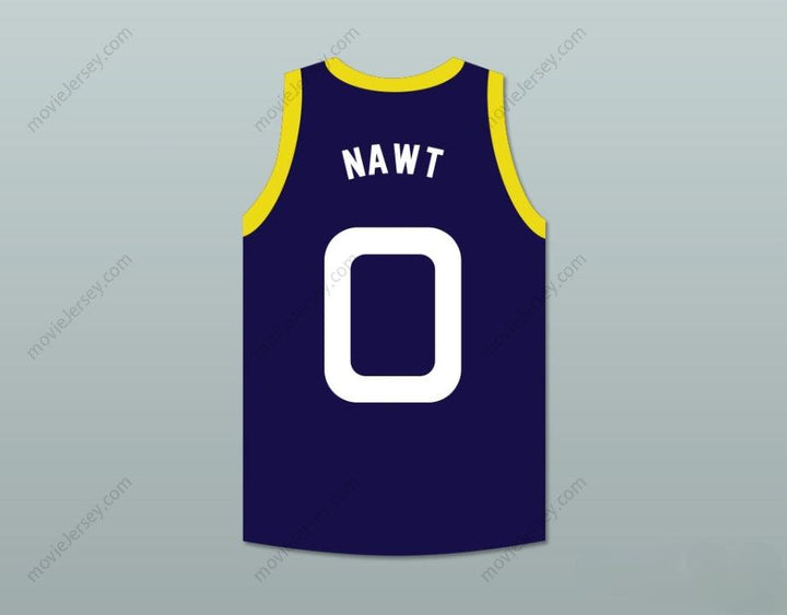 CUSTOM ANY Name Number NAWT 0 MONSTARS DARK BLUE BASKETBALL JERSEY SPACE JAM Top Stitched S-6XL