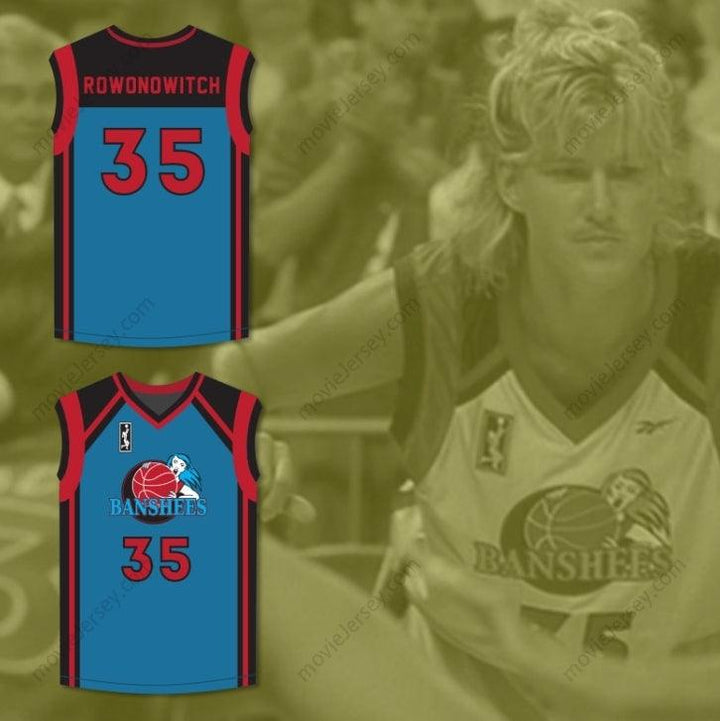 CUSTOM ANY Name Number HEATHER QUELLA MAGDA ROWONOWITCH 35 CHARLOTTE BANSHEES AWAY BASKETBALL JERSEY WITH WUBA PATCH JUWANNA MANN Top Stitched S-6XL