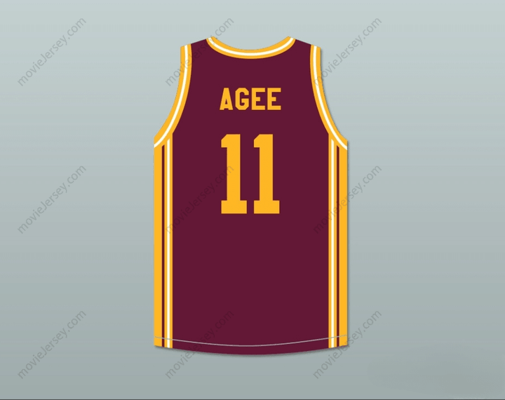 CUSTOM ANY Name Number ARTHUR AGEE 11 JOHN MARSHALL METROPOLITAN HIGH SCHOOL COMMANDOS MAROON BASKETBALL JERSEY HOOP DREAMS Top Stitched S-6XL