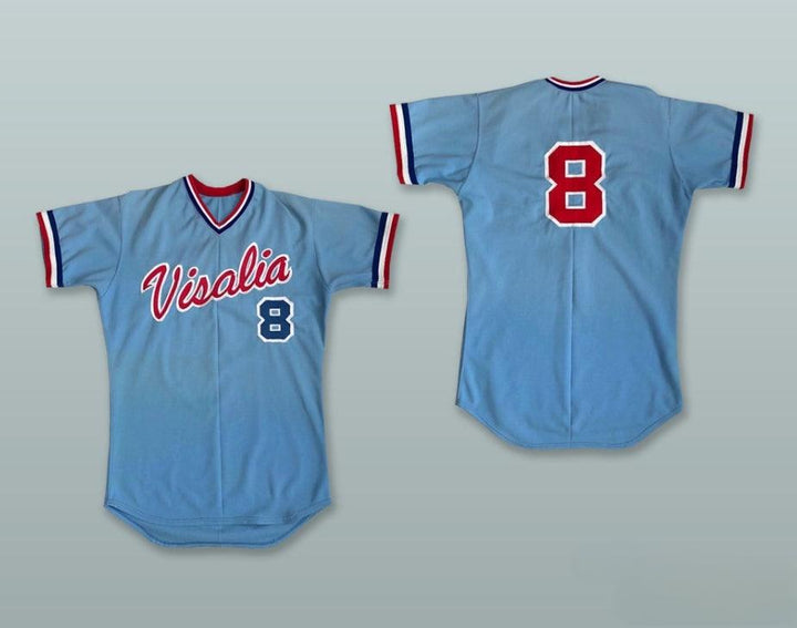 Custom Any Name Number OAKS 8 LIGHT BLUE BASEBALL JERSEY Top Stitched S-6XL