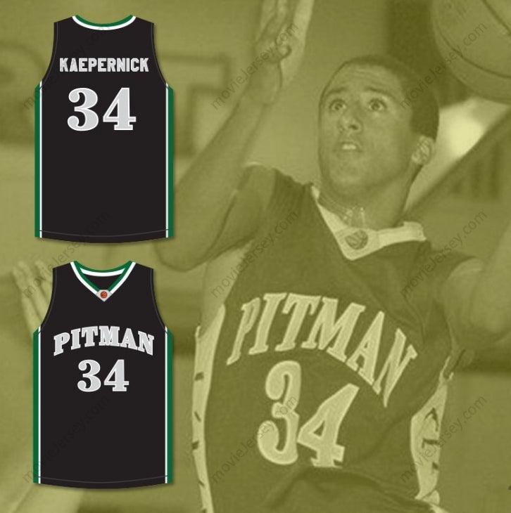 CUSTOM ANY Name Number COLIN KAEPERNICK 34 JOHN H. PITMAN HIGH SCHOOL PRIDE BLACK BASKETBALL JERSEY 2 Top Stitched S-6XL