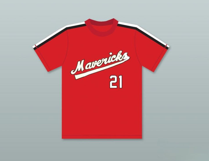 Custom Any Name Number LARRY COLTON 21   RED BASEBALL JERSEY THE BATTERED BASTARDS OF BASEBALL Top Stitched S-6XL