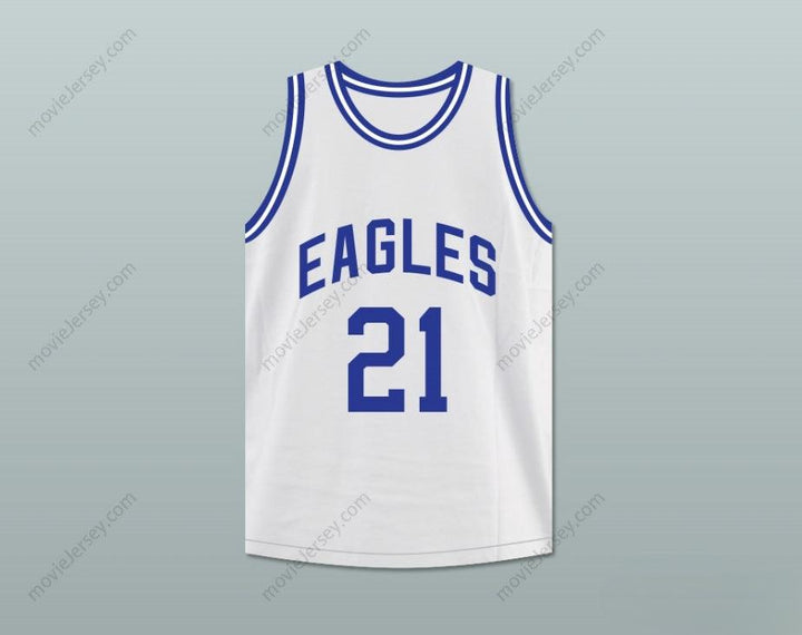 CUSTOM ANY Name Number TAUHEED EPPS 2 CHAINZ 21 NORTH CLAYTON HIGH SCHOOL EAGLES WHITE BASKETBALL JERSEY Top Stitched S-6XL