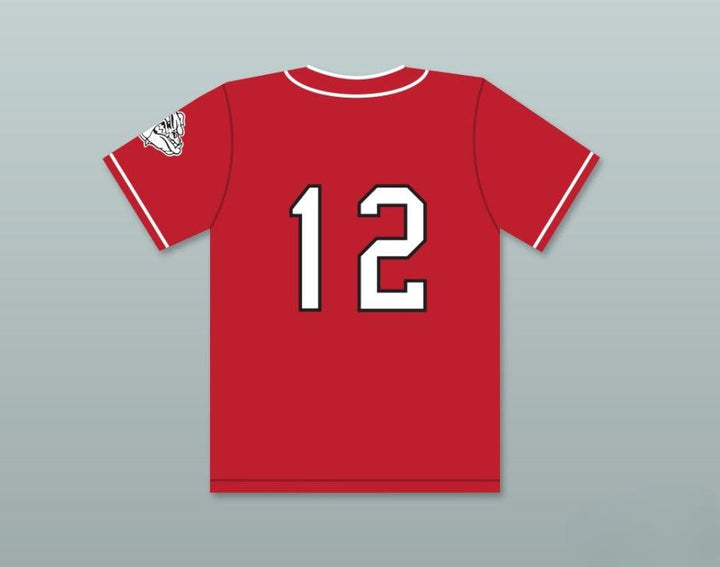 Custom Any Name Number KENDRICKS 12 BULLDOGS BASEBALL JERSEY HOME RUN Top Stitched S-6XL