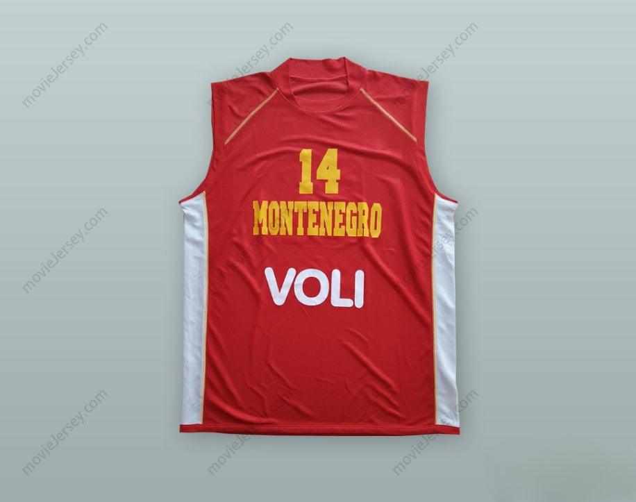 CUSTOM ANY Name Number NIKOLA PEKOVIC 14 MONTENEGRO RED BASKETBALL JERSEY Top Stitched S-6XL