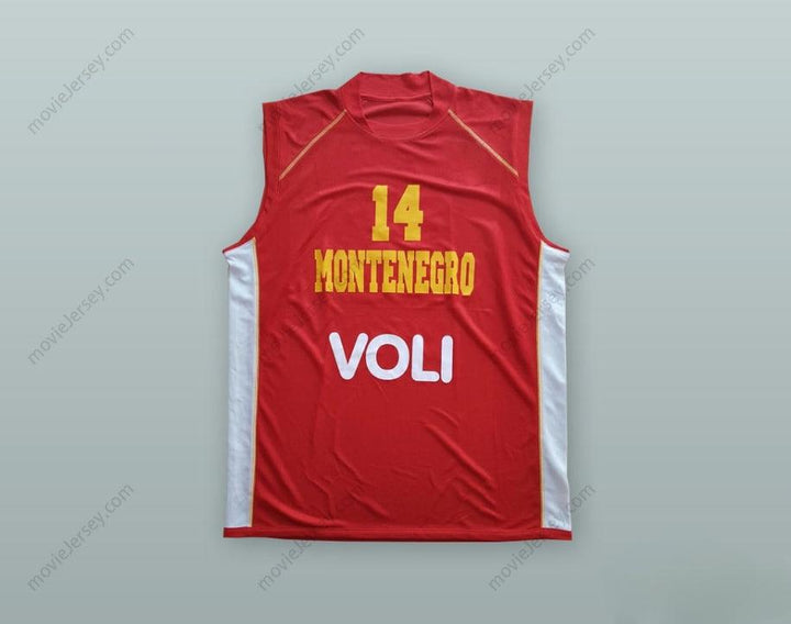 CUSTOM ANY Name Number NIKOLA PEKOVIC 14 MONTENEGRO RED BASKETBALL JERSEY Top Stitched S-6XL