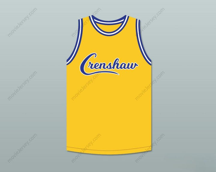 CUSTOM ANY Name Number NIPSEY HUSSLE 33 CRENSHAW YELLOW BASKETBALL JERSEY Top Stitched S-6XL
