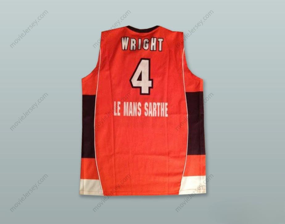 CUSTOM ANY Name Number WRIGHT 4 FRANCE ORANGE BASKETBALL JERSEY Top Stitched S-6XL