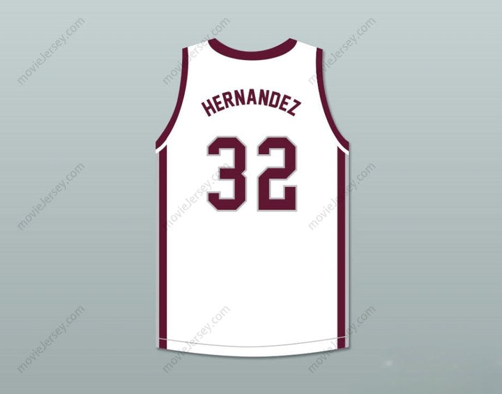 CUSTOM ANY Name Number AARON HERNANDEZ 32 BRISTOL CENTRAL RAMS WHITE BASKETBALL JERSEY KILLER INSIDE: THE MIND OF AARON HERNANDEZ Top Stitched S-6XL