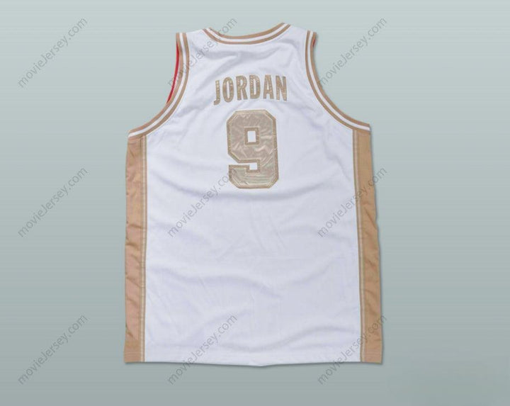 CUSTOM ANY Name Number MICHAEL   USA WHITE AND GOLD BASKETBALL JERSEY Top Stitched S-6XL