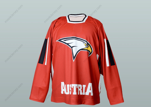 Custom Any Name Number Austria National Team Hockey Jersey Top Stitched S-6XL