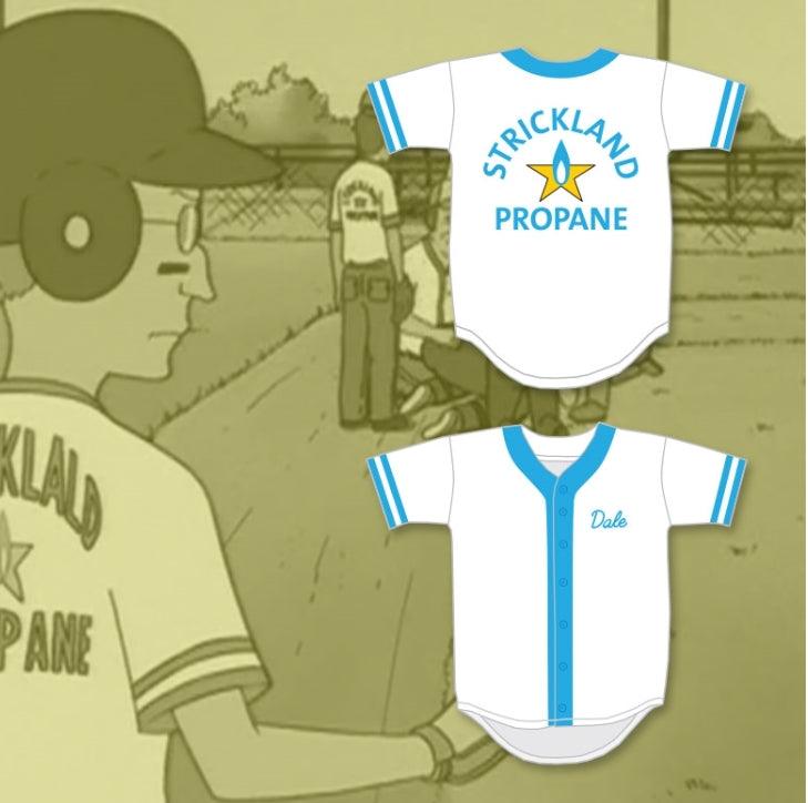 Custom Any Name Number DALE GRIBBLE STRICKLAND PROPANE SOFTBALL TEAM BASEBALL JERSEY Top Stitched S-6XL