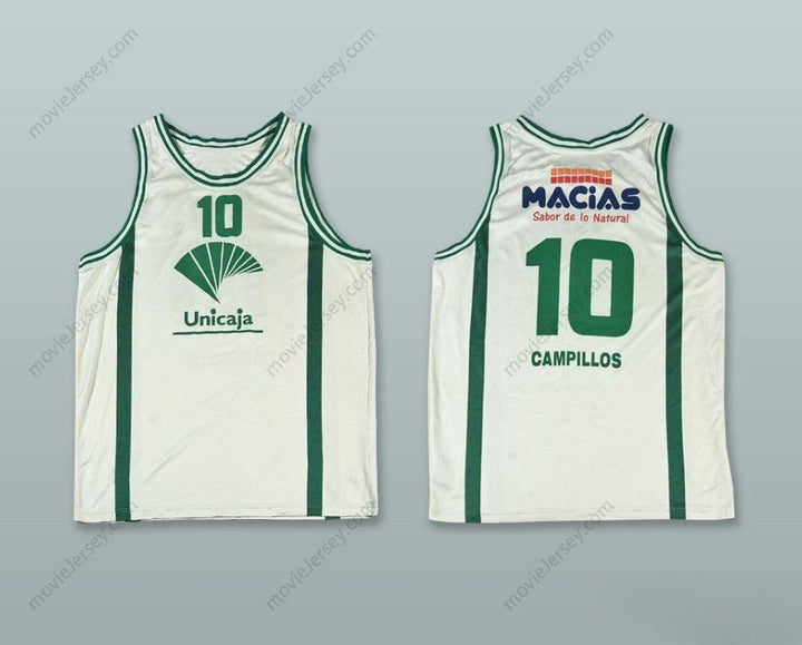 CUSTOM ANY Name Number UNICAJA BALONCESTO MALAGA SPAIN 10 WHITE BASKETBALL JERSEY Top Stitched S-6XL