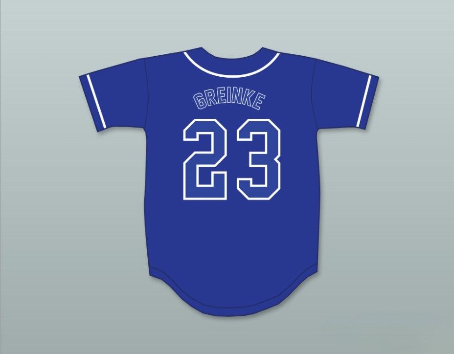 Custom Any Name Number ZACK GREINKE 23  HIGH SCHOOL DARTERS BLUE BASEBALL JERSEY 2 Top Stitched S-6XL