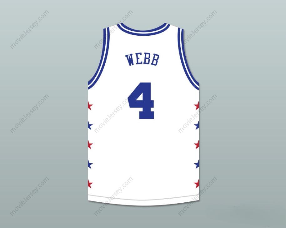 CUSTOM ANY Name Number SPUD WEBB 4 MAGIC JOHNSON ALL STAR GAME WHITE BASKETBALL JERSEY 1990 MIDSUMMER NIGHT'S MAGIC CHARITY EVENT Top Stitched S-6XL