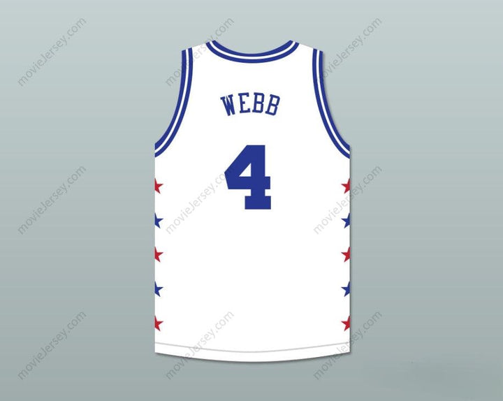 CUSTOM ANY Name Number SPUD WEBB 4 MAGIC JOHNSON ALL STAR GAME WHITE BASKETBALL JERSEY 1990 MIDSUMMER NIGHT'S MAGIC CHARITY EVENT Top Stitched S-6XL