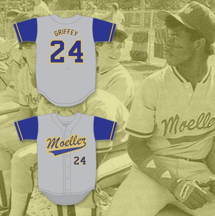 Custom Any Name Number KEN GRIFFEY JR 24 ARCHBISHOP   HIGH SCHOOL CRUSADERS GRAY BASEBALL JERSEY 4 Top Stitched S-6XL