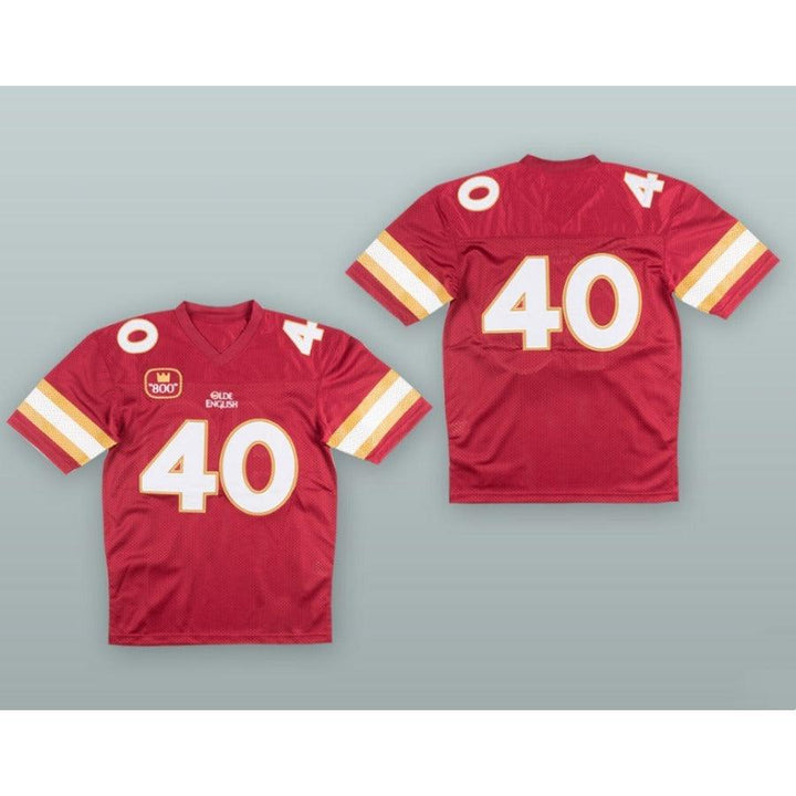 CUSTOM ANY Name Number OLDE ENGLISH 800 MALT LIQUOR 40 RED Football Jersey Top Stitched S-6XL