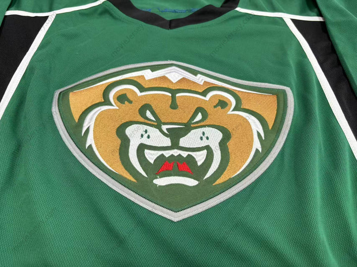 Custom Any Name Number EVERETT SILVERTIPS GREEN HOCKEY JERSEY Stitched Top Stitched S-6XL