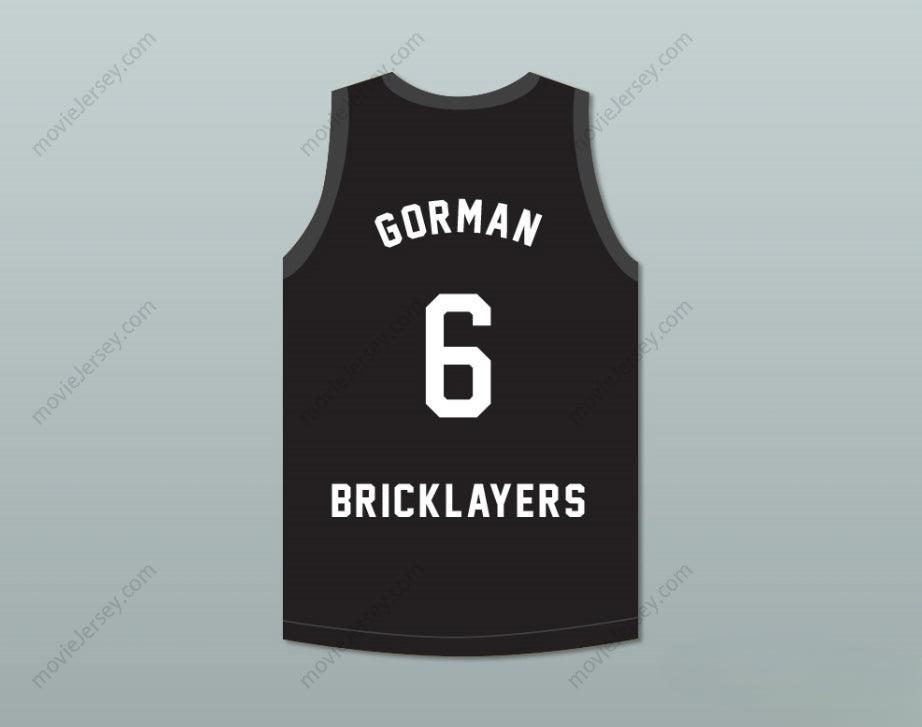 CUSTOM ANY Name Number STEVE GORMAN 6 BRICKLAYERS BASKETBALL JERSEY 3RD ANNUAL ROCK N' JOCK B-BALL JAM 1993 Top Stitched S-6XL
