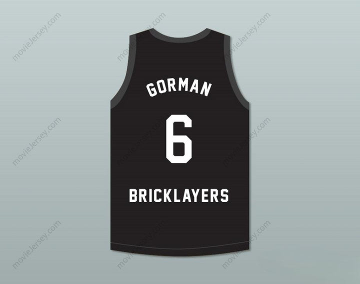CUSTOM ANY Name Number STEVE GORMAN 6 BRICKLAYERS BASKETBALL JERSEY 3RD ANNUAL ROCK N' JOCK B-BALL JAM 1993 Top Stitched S-6XL