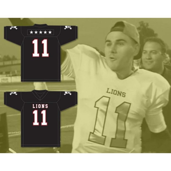 CUSTOM ANY Name Number CHAD KELLY 11 EMCC LIONS FOOTBALL JERSEY INCLUDES PATCHES Top Stitched S-6XL
