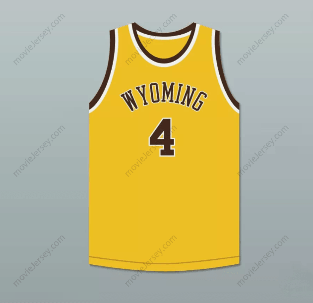 Custom Any Name Number KEN SAILORS 4 WYOMING COWBOYS YELLOW BASKETBALL JERSEY Top Stitched S-6XL