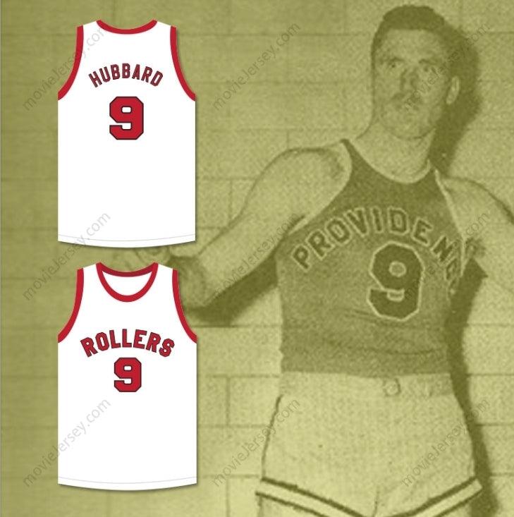 CUSTOM ANY Name Number BOB HUBBARD 9 PROVIDENCE STEAMROLLERS WHITE BASKETBALL JERSEY 4 Top Stitched S-6XL