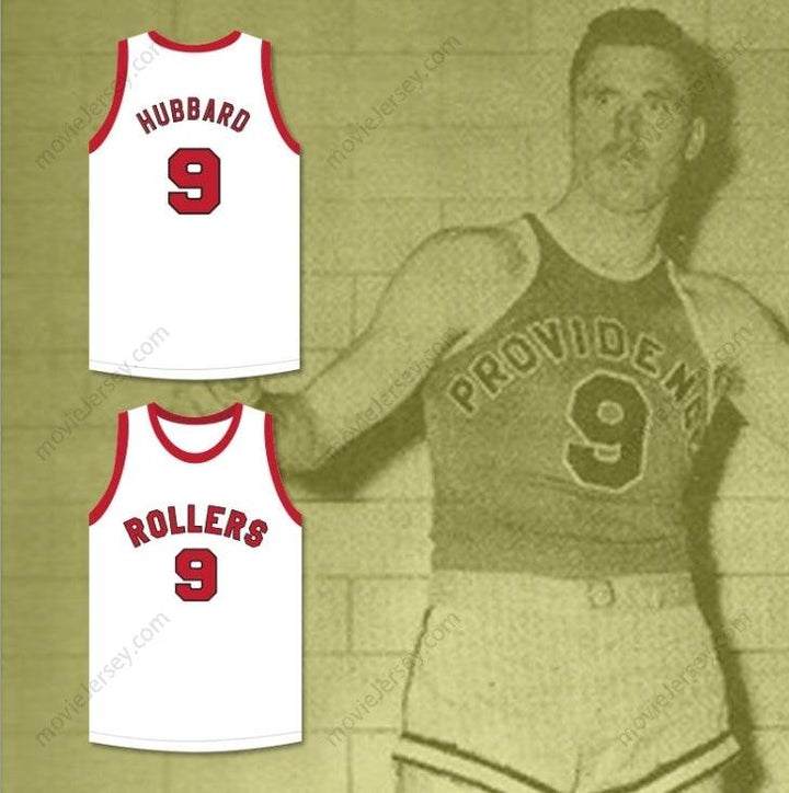 CUSTOM ANY Name Number BOB HUBBARD 9 PROVIDENCE STEAMROLLERS WHITE BASKETBALL JERSEY 4 Top Stitched S-6XL