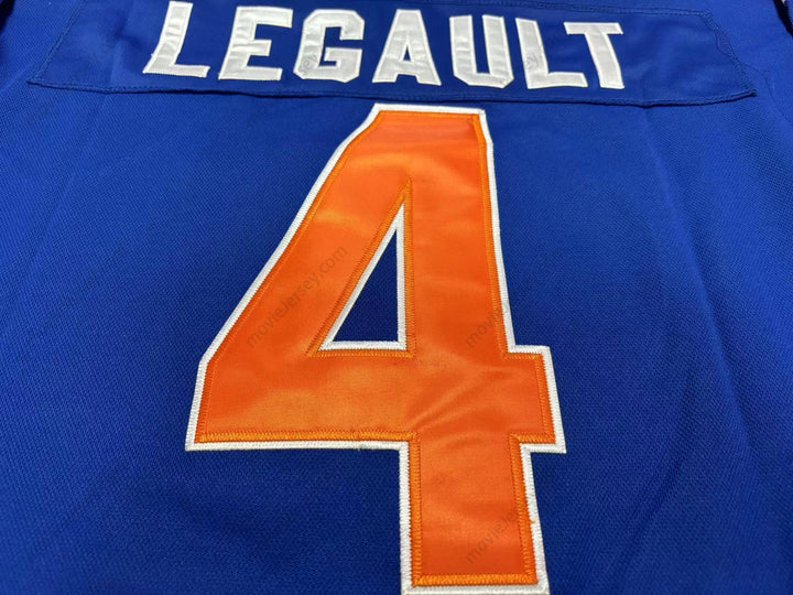 Custom Any Name Number GAETAN LEGAULT 4 ST. JEAN BEAVERS BLUE HOCKEY JERSEY Stitched Top Stitched S-6XL