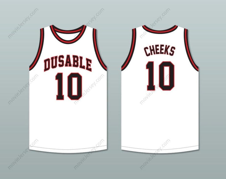 CUSTOM ANY Name Number MAURICE CHEEKS 10 DUSABLE HIGH SCHOOL PANTHERS WHITE BASKETBALL JERSEY 2 Top Stitched S-6XL