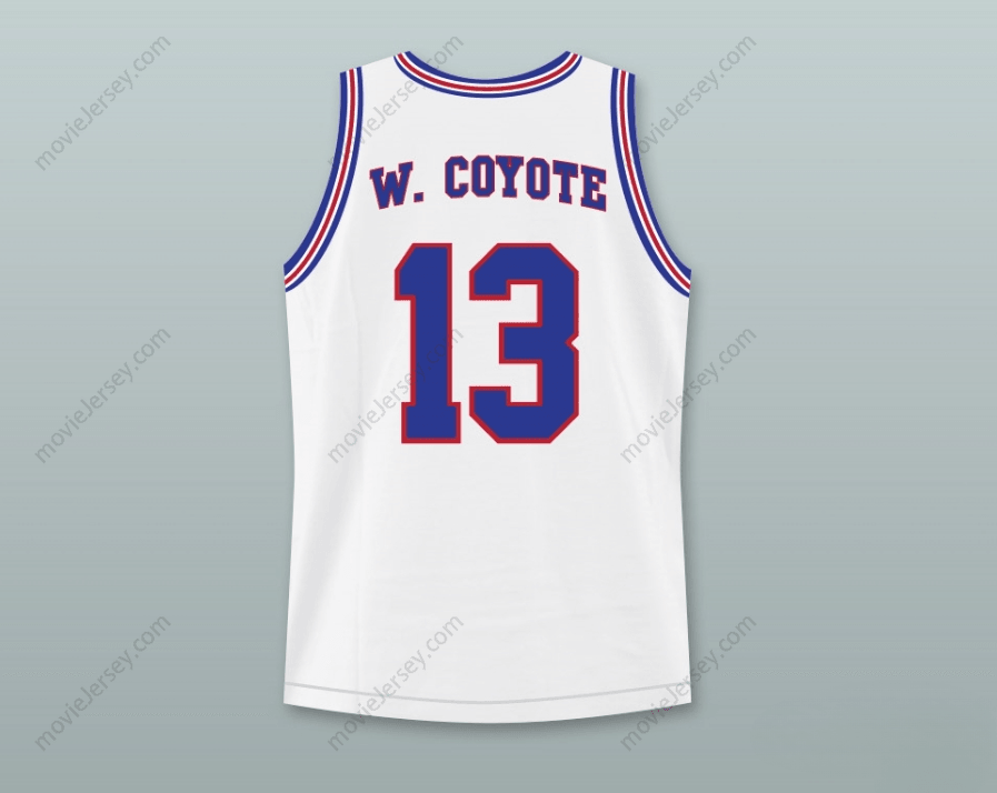 CUSTOM ANY Name Number SPACE JAM WILE E. COYOTE 13 TUNE SQUAD BASKETBALL JERSEY WITH WILE E. COYOTE PATCH Top Stitched S-6XL