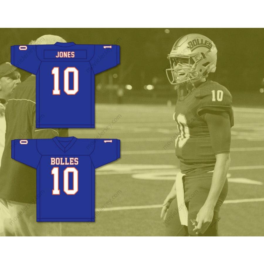 CUSTOM ANY Name Number MAC JONES 10 THE BOLLES SCHOOL BULLDOGS Top Stitched S-6XL