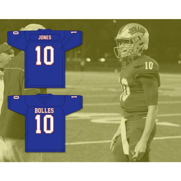 CUSTOM ANY Name Number MAC JONES 10 THE BOLLES SCHOOL BULLDOGS Top Stitched S-6XL