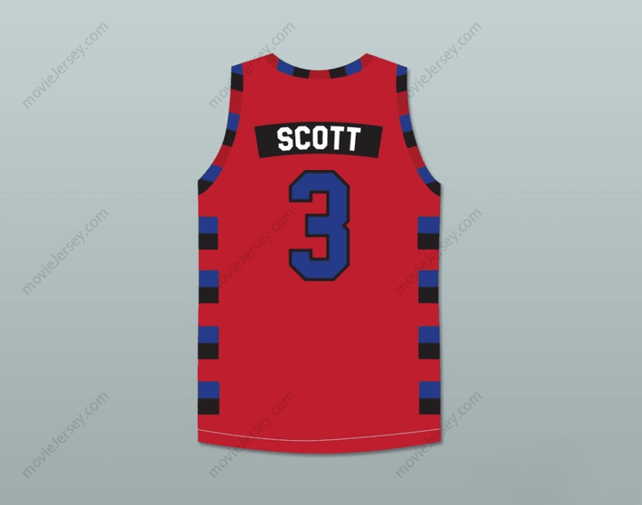 CUSTOM ANY Name Number LUCAS SCOTT ONE TREE HILL RAVENS RED BASKETBALL JERSEY ANY NUMBER OR PLAYER Top Stitched S-6XL