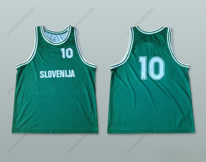 CUSTOM ANY Name Number SLOVENIJA 10 NATIONAL TEAM GREEN BASKETBALL JERSEY Top Stitched S-6XL