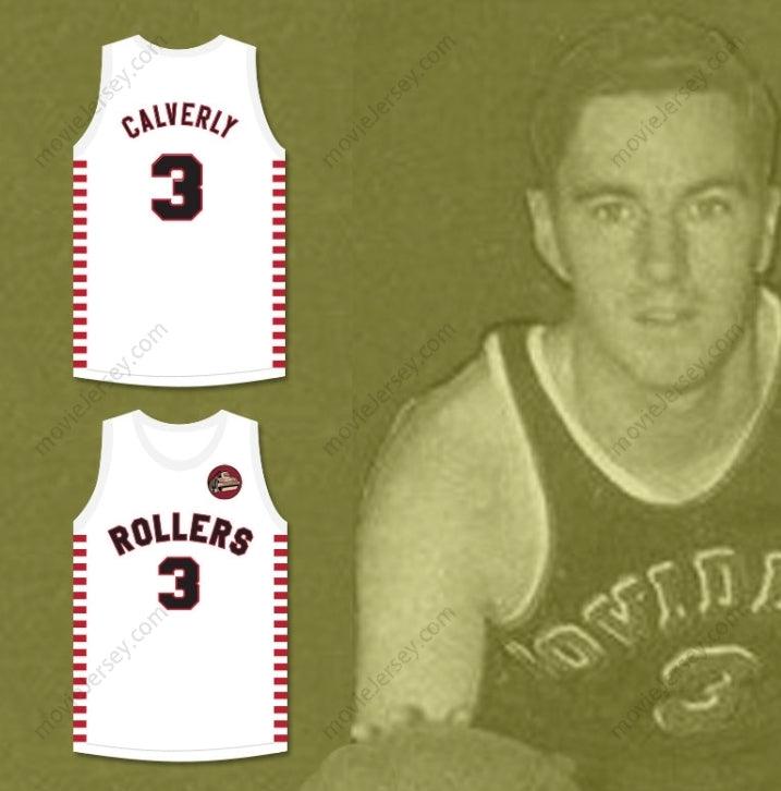 CUSTOM ANY Name Number ERNIE CALVERLEY 3 PROVIDENCE STEAMROLLERS WHITE BASKETBALL JERSEY WITH PATCH 1 Top Stitched S-6XL