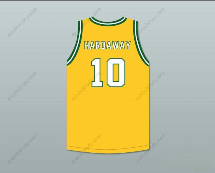 CUSTOM ANY Name Number TIM HARDAWAY 10 CARVER MILITARY ACADEMY CHALLENGERS YELLOW GOLD BASKETBALL JERSEY 1 Top Stitched S-6XL