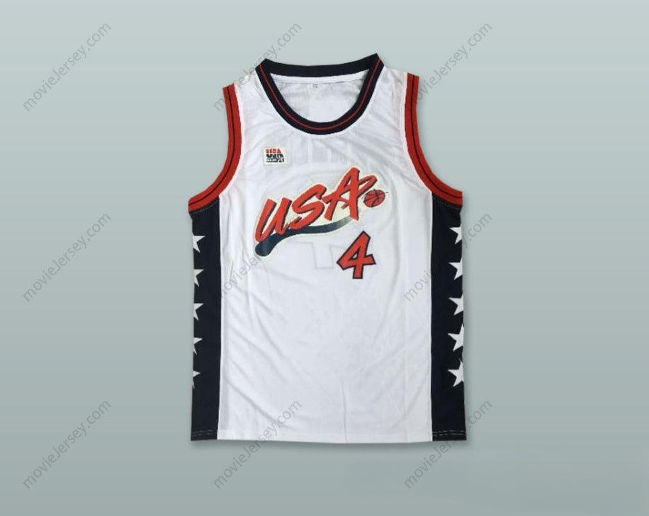 CUSTOM ANY Name Number 1996 CHARLES BARKLEY 4 USA TEAM HOME BASKETBALL JERSEY Top Stitched S-6XL