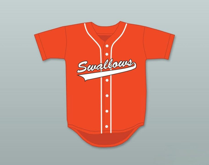 Custom Any Name Number WEE MAN 32 SWALLOWS PLAY BALL ORANGE BASEBALL JERSEY Top Stitched S-6XL