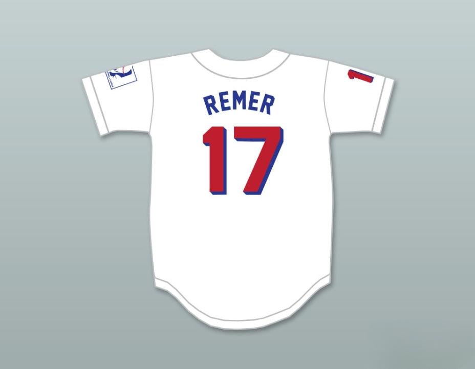 Custom Any Name Number DOUG REMER 17  BEERS DELUXE BASEKETBALL WHITE BASEBALL JERSEY Top Stitched S-6XL