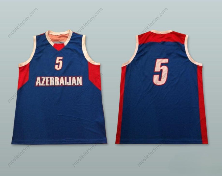 CUSTOM ANY Name Number AZERBAIJAN 5 NATIONAL TEAM BASKETBALL JERSEY Top Stitched S-6XL