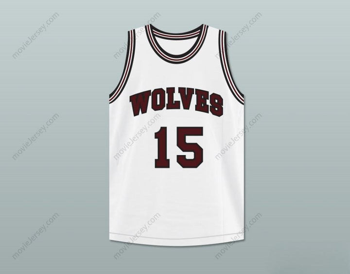 CUSTOM ANY Name Number ANTHONY KELLER 15  HIGH SCHOOL WHITE BASKETBALL JERSEY Top Stitched S-6XL