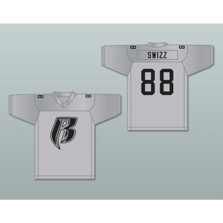CUSTOM ANY Name Number SWIZZ BEATZ ROUGH RYDERS 88 SILVER Football Jersey Top Stitched S-6XL